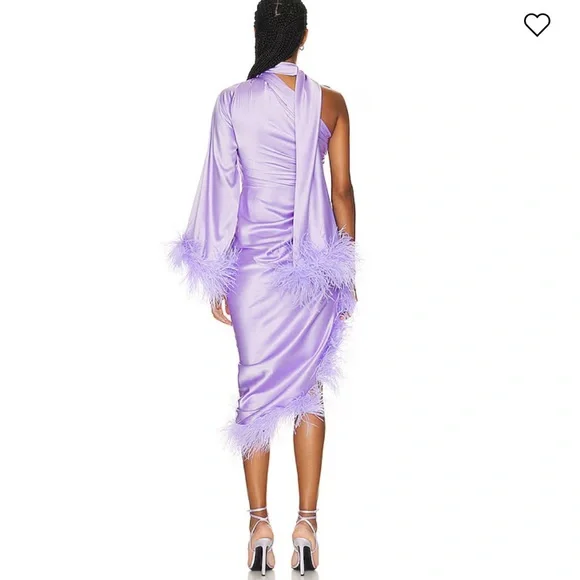 NWT - PatBO Feather Trim Oscar Dress 2 $1,595 current season